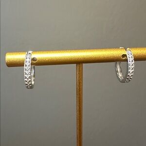 NEW - Moissanite Diamond Huggies/Hoops S925 Sterling Silver
